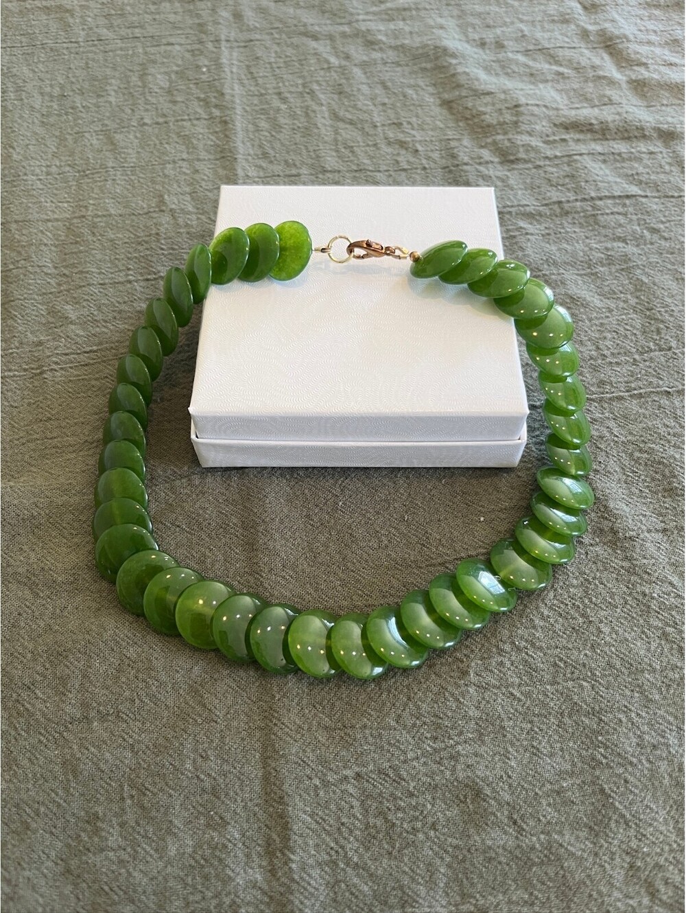 Jade Green beaded necklace
